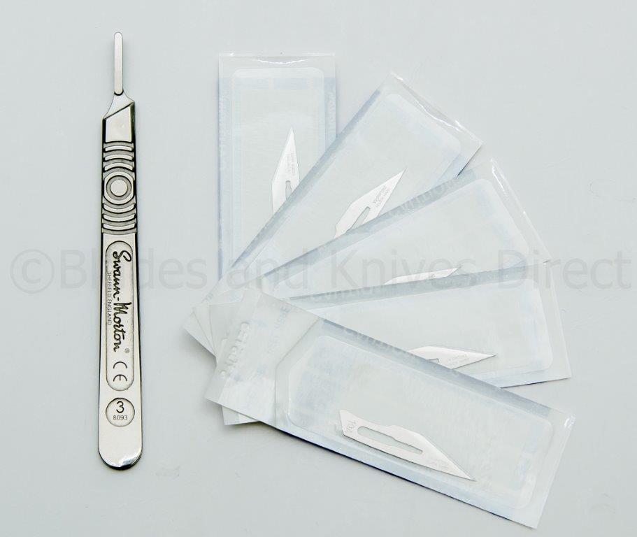 SWANN MORTON No.3 HANDLE c/w 5 x NO. 10A BLADES - Image 3